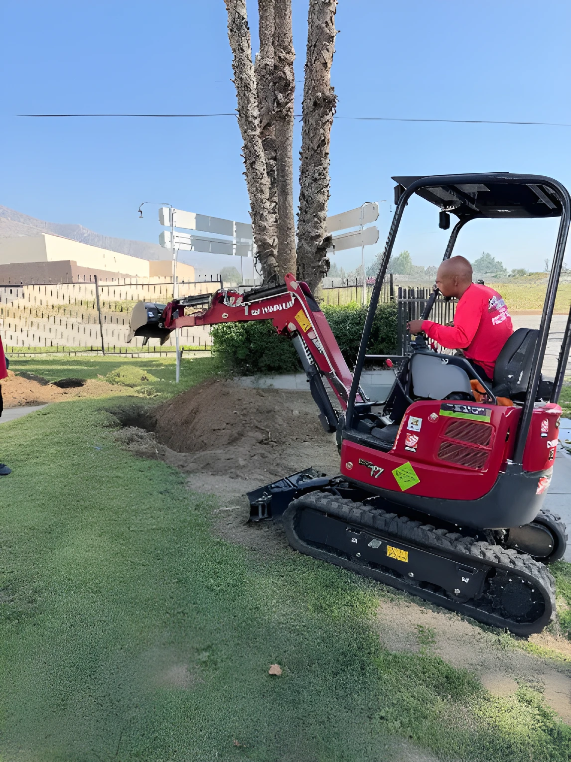 RR Plumbing N Minutes on a real trenching job in Perris, CA