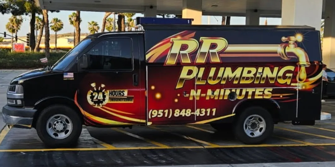 RR Plumbing N Minutes service truck, Perris, CA